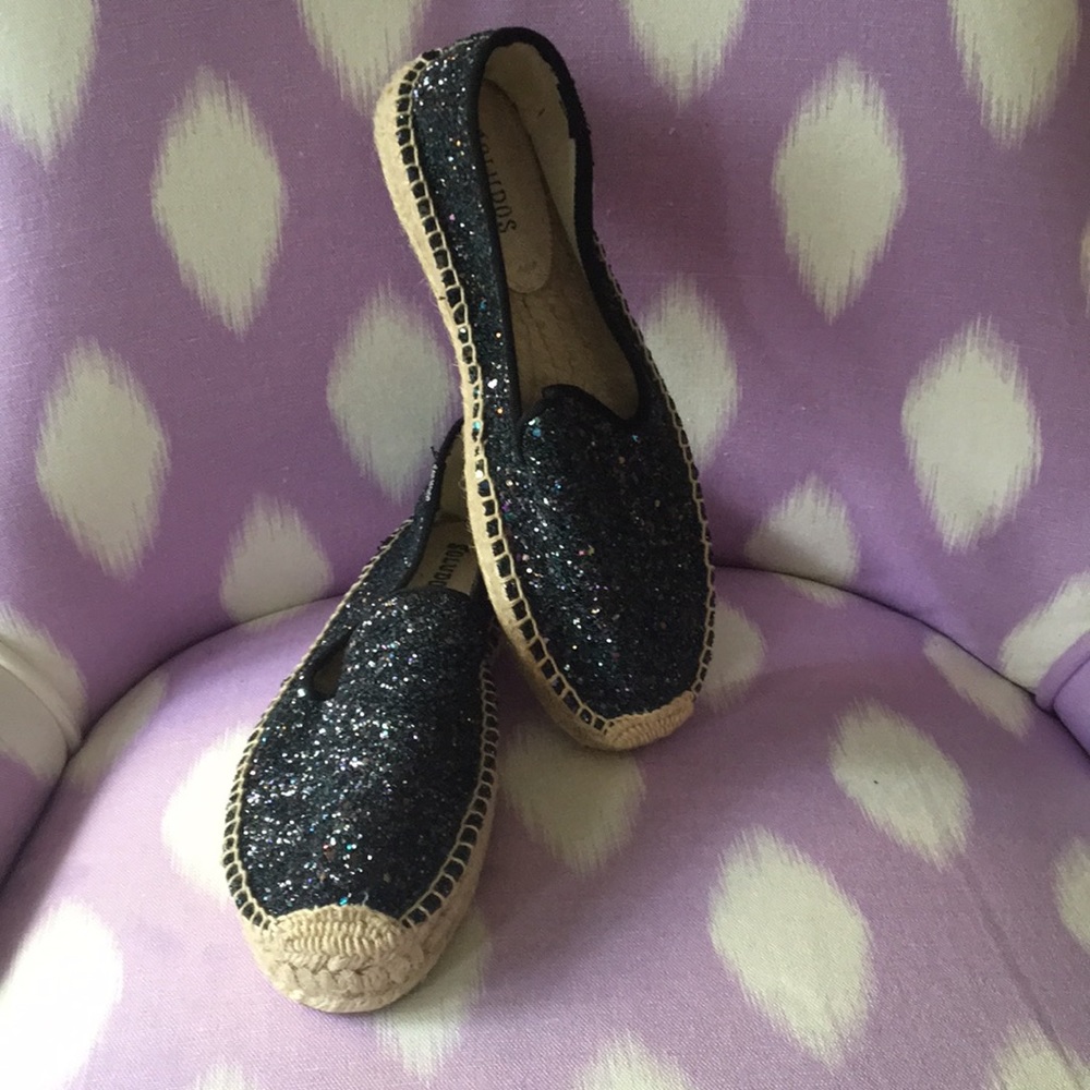 Never worn Navy Sparkle Glitter Soludos!